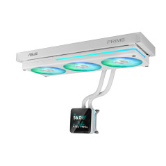 ASUS PRIME SLC II 360 ARGB LCD WHT Processore Raffreddatore di liquidi tutto in uno 12 cm Bianco 1 pz