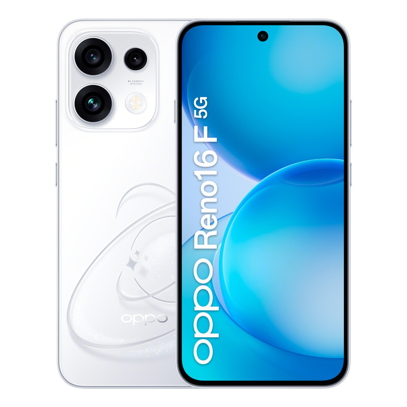 OPPO Reno16 F 5G AI Smartphone, Tripla fotocamera 50+8+50MP, Selfie 50MP, Display 6.57” 120HZ AMOLED FHD+, 6500mAh, RAM