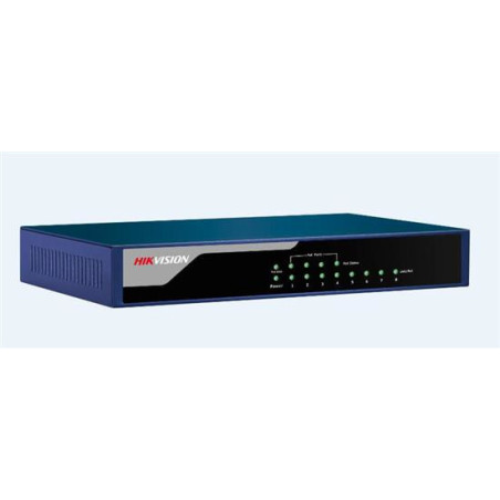 Hikvision DS-3E0318P-E/M switch di rete Non gestito L2 Fast Ethernet (10/100) Supporto Power over Ethernet (PoE) 1U Blu, Grigio