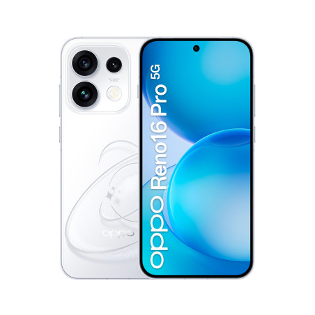 OPPO Reno16 Pro 5G AI Smartphone, Tripla fotocamera 200+50+50MP, Selfie 50MP, Display 6.32” 120HZ AMOLED FHD+, 6000mAh, RAM
