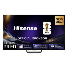 Hisense Smart TV MiniLED 165Hz 55" 4K 55U7S PRO, Schermo Anti-Riflesso, Dolby Atmos 2.1.2 By Devialet, VIDAA OS, Dolby Vision