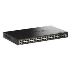 D-Link DGS-1530-52P E switch di rete Gestito L2 Gigabit Ethernet (10 100 1000) Supporto Power over Ethernet (PoE) Nero