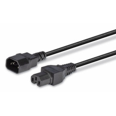 Lindy 30314 cavo di alimentazione Nero 2 m Accoppiatore C14 Accoppiatore C15