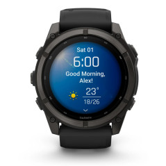 Garmin fēnix 9 3,56 cm (1.4") AMOLED 51 mm Digitale 454 x 454 Pixel Touch screen Titanio Wi-Fi GPS (satellitare)