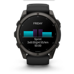 Garmin fēnix 9 3,56 cm (1.4") AMOLED 51 mm Digitale 454 x 454 Pixel Touch screen Titanio Wi-Fi GPS (satellitare)
