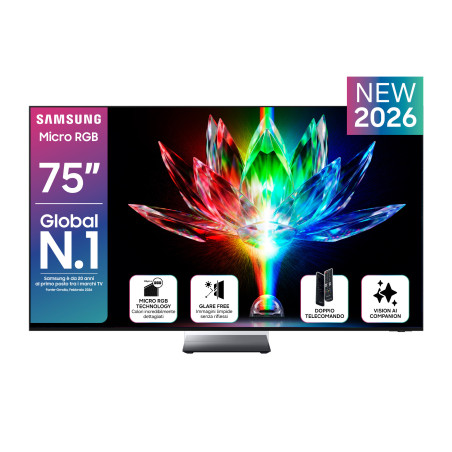 Samsung Micro RGB AI TV 75" MRE75R95HATXZT, Micro RGB AI Engine Pro, 4K AI Upscaling Pro, Glare Free, Motion Xcelerator 165Hz,