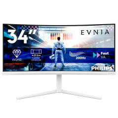 Philips 34M2C5601QA 00 Monitor PC 86,4 cm (34") 3440 x 1440 Pixel Bianco