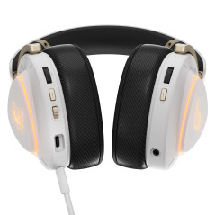 ASUS ROG Delta II-KJP Auricolare Con cavo e senza cavo A Padiglione Gaming Bluetooth Nero, Bianco