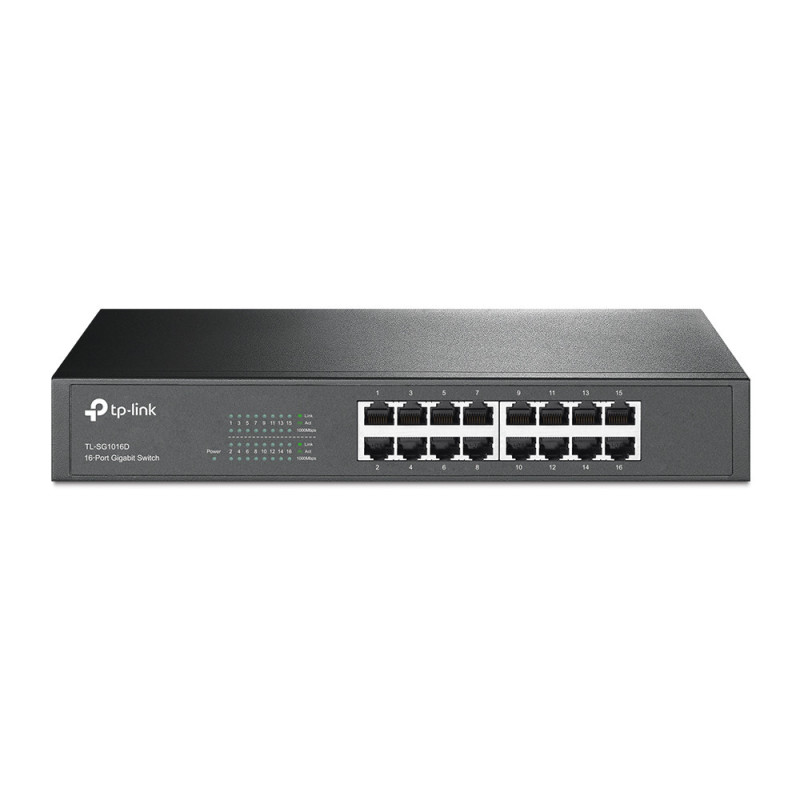 TP-Link TL-SG1016D switch di rete Non gestito L2 Gigabit Ethernet (10/100/1000) Nero TP-Link TL-SG1016D switch di rete Non gestito L2 Gigabit Ethernet (10/100/1000) Nero