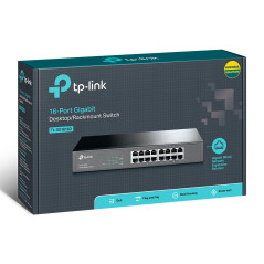 TP-Link TL-SG1016D switch di rete Non gestito L2 Gigabit Ethernet (10 100 1000) Nero