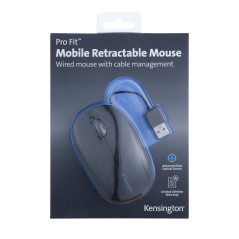 Kensington Mouse Pro Fit portatile con cavo riavvolgibile