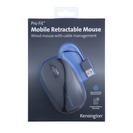 Kensington Mouse Pro Fit portatile con cavo riavvolgibile