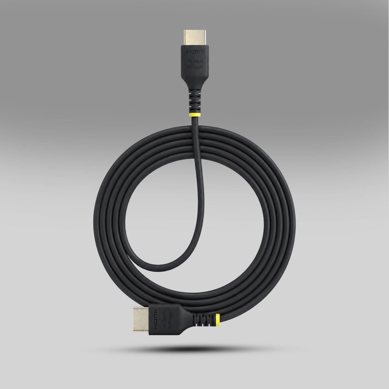 StarTech.com Cavo HDMI 2.1 Ultra High Speed Slim Certificato 2m, 8K 60Hz / 4K 120Hz, con HDR10+ / eARC, 48Gbps, Cavo HDMI 8K