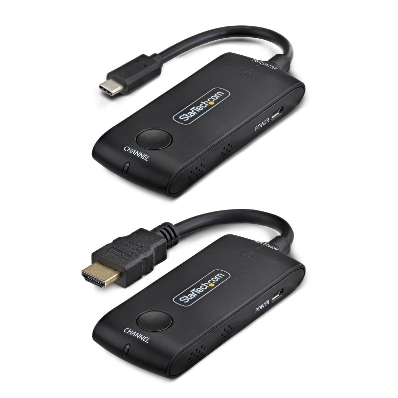 StarTech.com Extender Wireless USB-C a HDMI per Sale Riunioni e Huddle Space, 4K 60Hz, Portata 20m, Alimentazione USB, Kit