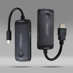StarTech.com Extender Wireless USB-C a HDMI per Sale Riunioni e Huddle Space, 4K 60Hz, Portata 20m, Alimentazione USB, Kit