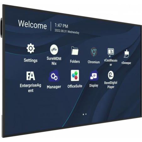 Viewsonic CDE7530 visualizzatore di messaggi 190,5 cm (75") Wi-Fi 450 cd/m² 4K Ultra HD Nero Processore integrato Android 11