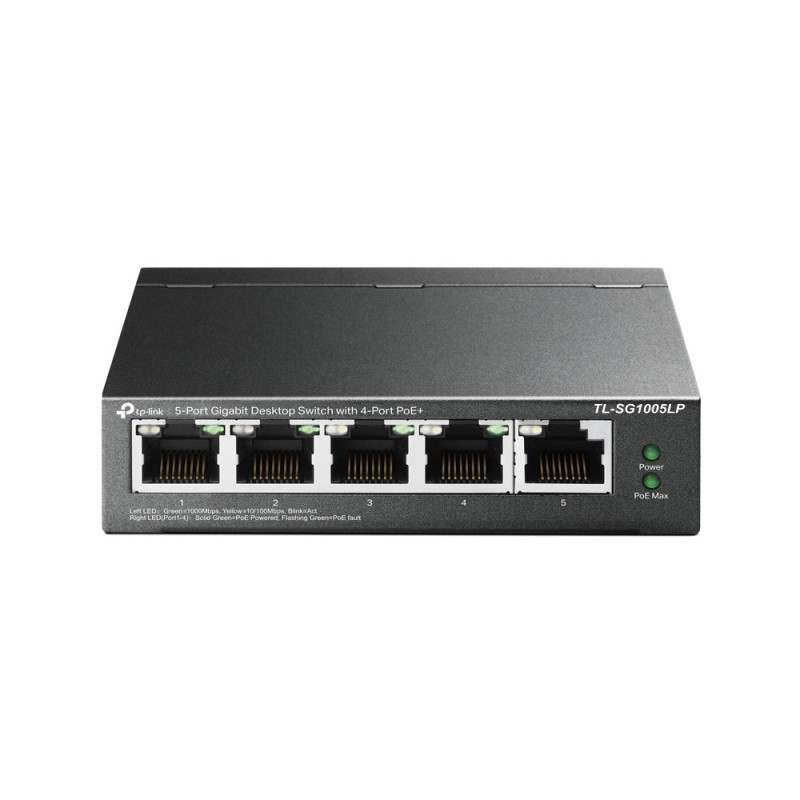 TP-Link TL-SG1005LP switch di rete Non gestito Gigabit Ethernet (10/100/1000) Supporto Power over Ethernet (PoE) Nero TP-Link TL-SG1005LP switch di rete Non gestito Gigabit Ethernet (10/100/1000) Supporto Power over Ethernet (PoE) Nero