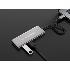 Conceptronic HUBBIES15G hub di interfaccia USB 3.2 Gen 2 (3.1 Gen 2) Type-C 10000 Mbit s Grigio