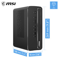 MSI Pro MAX EDGE AI+ 11M-005EU Copilot+ PC AMD Ryzen AI Max+ 395 128 GB LPDDR5x-SDRAM 2 TB SSD Windows 11 Pro Mini PC PC Nero