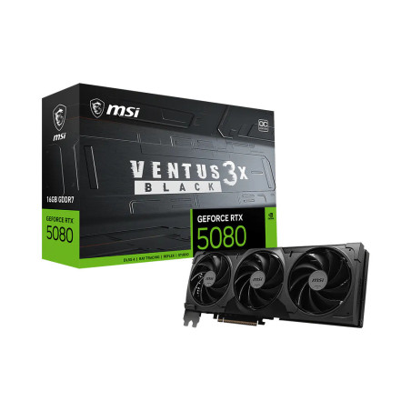 MSI VENTUS GEFORCE RTX 5080 16G 3X OC BLACK scheda video NVIDIA 16 GB GDDR7