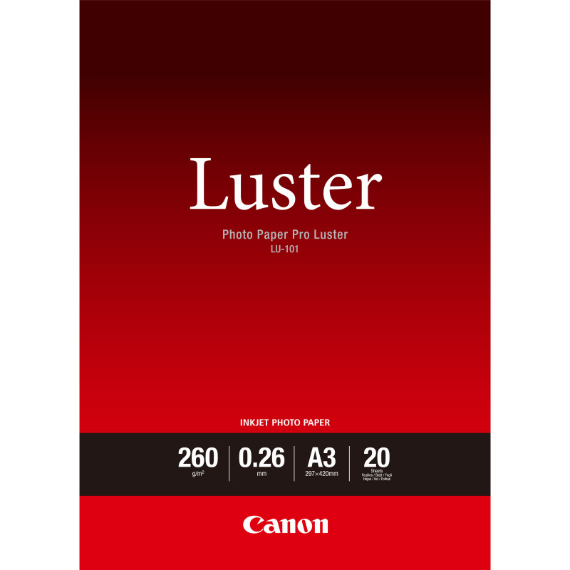 Canon Carta fotografica Luster PRO LU-101 A3 - 20 fogli Canon Carta fotografica Luster PRO LU-101 A3 - 20 fogli