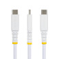 StarTech.com Cavo di Ricarica USB-A a USB-C da 3m Bianco, 15W (3A), Guaina con Doppio Strato Intrecciato in Nylon/TPE, Robusto StarTech.com Cavo di Ricarica USB-A a USB-C da 3m Bianco, 15W (3A), Guaina con Doppio Strato Intrecciato in Nylon/TPE, Robusto