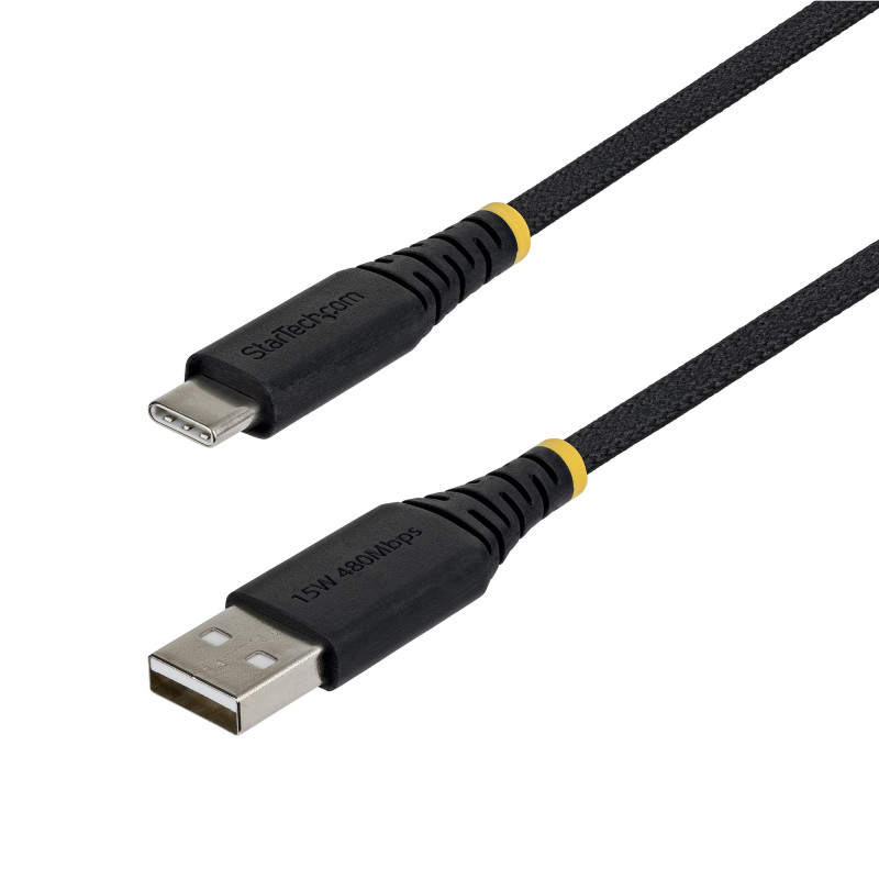StarTech.com Cavo di Ricarica USB-A a USB-C da 2m, 15W (3A), Guaina con Doppio Strato Intrecciato in Nylon/TPE, Robusto Cavetto StarTech.com Cavo di Ricarica USB-A a USB-C da 2m, 15W (3A), Guaina con Doppio Strato Intrecciato in Nylon/TPE, Robusto Cavetto