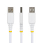 StarTech.com Cavo di Ricarica USB-A a USB-C da 2m Bianco, 15W (3A), Guaina con Doppio Strato Intrecciato in Nylon/TPE, Robusto StarTech.com Cavo di Ricarica USB-A a USB-C da 2m Bianco, 15W (3A), Guaina con Doppio Strato Intrecciato in Nylon/TPE, Robusto