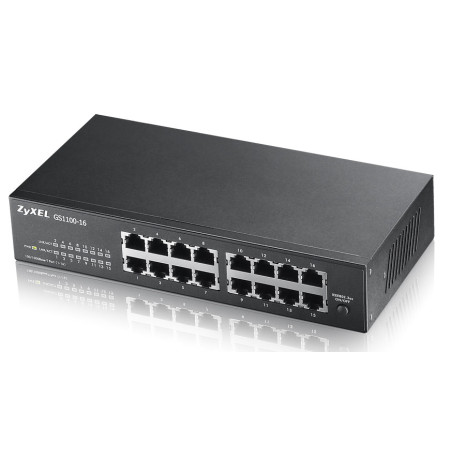 Zyxel GS1100-16 Non gestito Gigabit Ethernet (10 100 1000) Nero