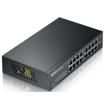 Zyxel GS1100-16 Non gestito Gigabit Ethernet (10/100/1000) Nero