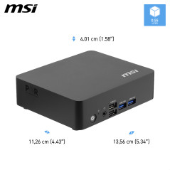 MSI Cubi NUC TWG S-006BEU USFF Nero N150 Intel SoC BGA 1264 3,6 GHz
