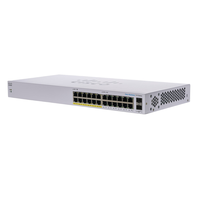 Cisco CBS110 Non gestito L2 Gigabit Ethernet (10/100/1000) Supporto Power over Ethernet (PoE) 1U Grigio Cisco CBS110 Non gestito L2 Gigabit Ethernet (10/100/1000) Supporto Power over Ethernet (PoE) 1U Grigio