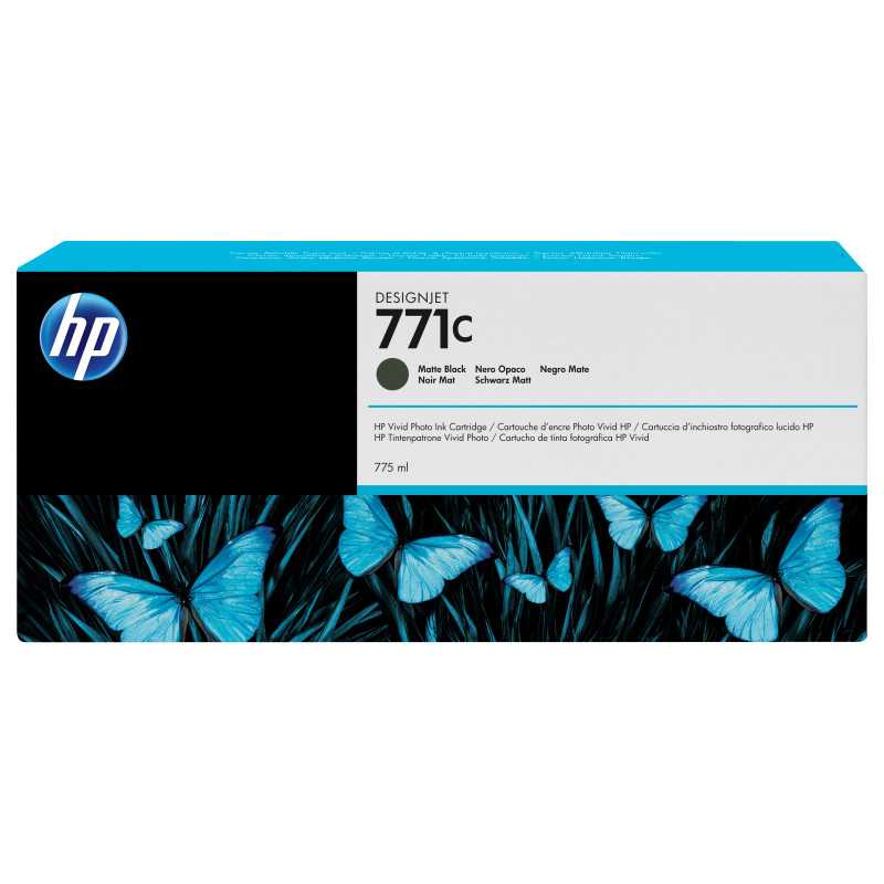 HP Cartuccia inchiostro nero opaco DesignJet 771C, 775 ml HP Cartuccia inchiostro nero opaco DesignJet 771C, 775 ml