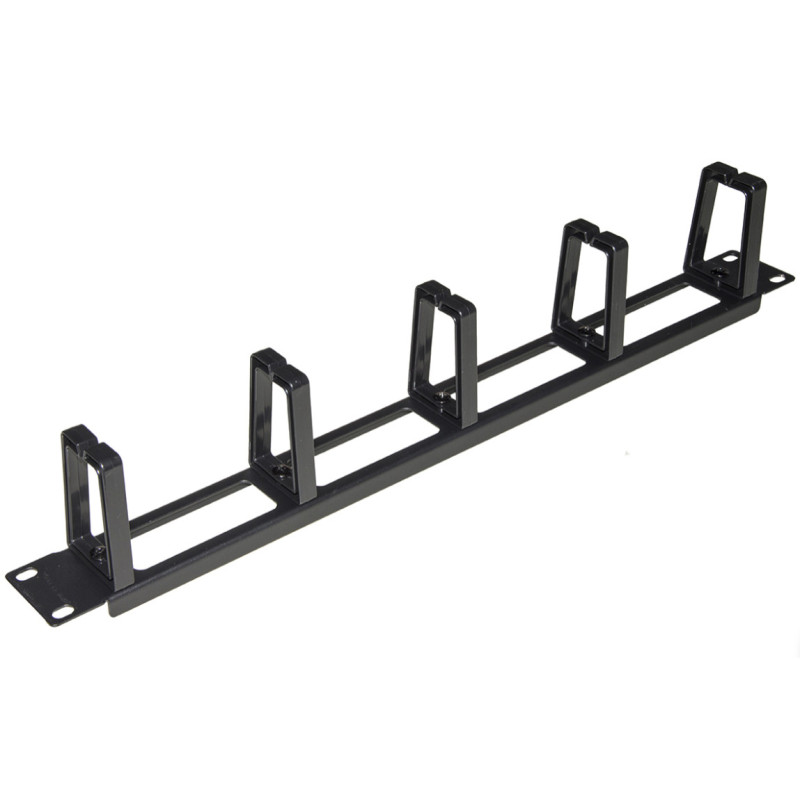 LINK Listello Guidacavi Forato Per Armadi 19" (1 Unita') Nero Con 5 Ganci LINK Listello Guidacavi Forato Per Armadi 19" (1 Unita') Nero Con 5 Ganci