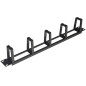 LINK Listello Guidacavi Forato Per Armadi 19" (1 Unita') Nero Con 5 Ganci LINK Listello Guidacavi Forato Per Armadi 19" (1 Unita') Nero Con 5 Ganci