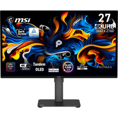 MSI Pro MAX 271UPX12G Monitor PC 67,3 cm (26.5") 3840 x 2160 Pixel UltraWide Full HD QD-OLED Nero