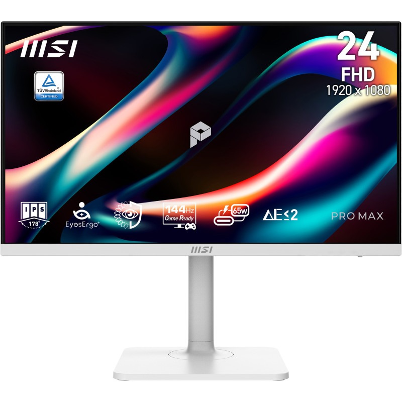 MSI PRO MAX 241PHW E14 Monitor PC 60,5 cm (23.8") 1920 x 1080 Pixel Full HD LCD Bianco