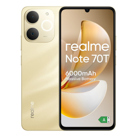 realme Note 631011009975 smartphone 17,1 cm (6.74") Doppia SIM Android 15 4G USB tipo-C 4 GB 256 GB 6000 mAh Oro