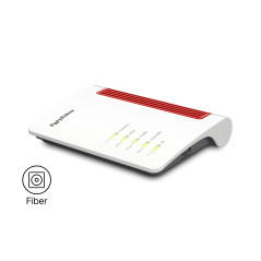 Box FRITZ 5630 EDITION INTERNATIONAL router wireless Gigabit Ethernet Dual-band (2.4 GHz 5 GHz) Bianco, Rosso