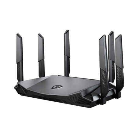 MSI RadiX AX6600 WiFi 6 Tri-Band router wireless Gigabit Ethernet Banda tripla (2.4 GHz 5 GHz 5 GHz) Nero