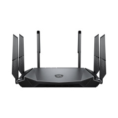 MSI RadiX AX6600 WiFi 6 Tri-Band router wireless Gigabit Ethernet Banda tripla (2.4 GHz/5 GHz/5 GHz) Nero