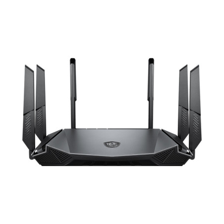 MSI RadiX AX6600 WiFi 6 Tri-Band router wireless Gigabit Ethernet Banda tripla (2.4 GHz/5 GHz/5 GHz) Nero