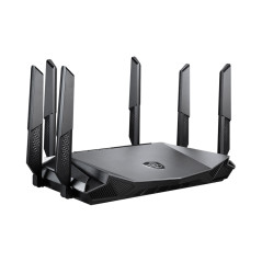 MSI RadiX AX6600 WiFi 6 Tri-Band router wireless Gigabit Ethernet Banda tripla (2.4 GHz 5 GHz 5 GHz) Nero