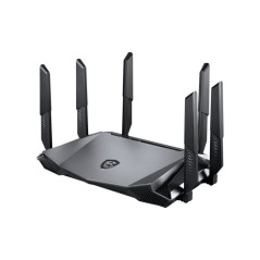 MSI RadiX AX6600 WiFi 6 Tri-Band router wireless Gigabit Ethernet Banda tripla (2.4 GHz 5 GHz 5 GHz) Nero