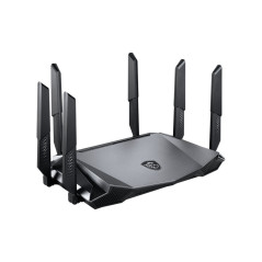 MSI RadiX AX6600 WiFi 6 Tri-Band router wireless Gigabit Ethernet Banda tripla (2.4 GHz 5 GHz 5 GHz) Nero