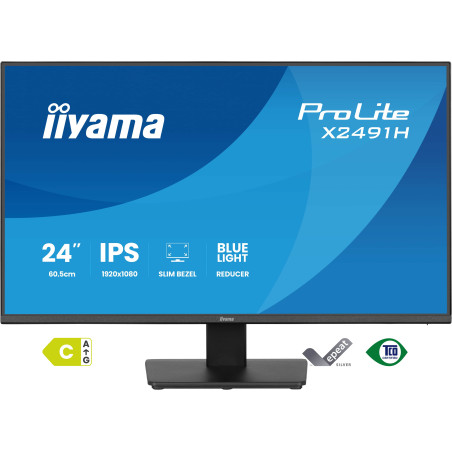 iiyama ProLite X2491H-B1 Monitor PC 60,5 cm (23.8") 1920 x 1080 Pixel Full HD LCD Nero