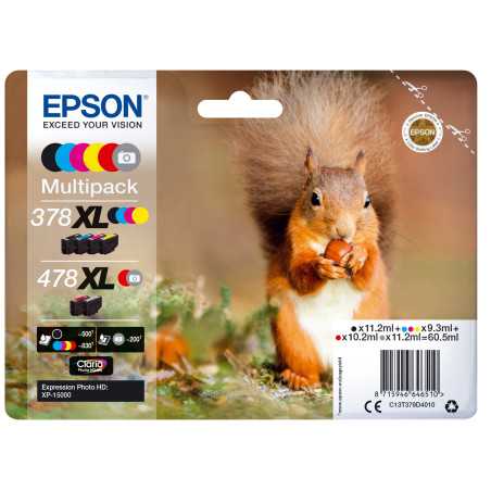 Epson Squirrel Multipack 6-colours 378XL / 478XL Claria Photo HD Ink C13T379D4020