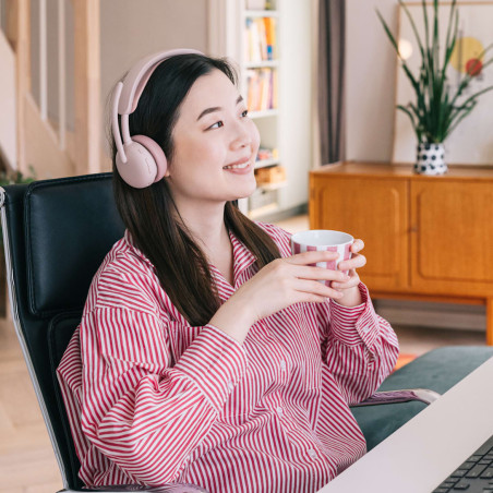 Logitech Zone Wireless 2 ES Auricolare Con cavo e senza cavo A Padiglione Musica e Chiamate USB tipo-C Bluetooth Rosa