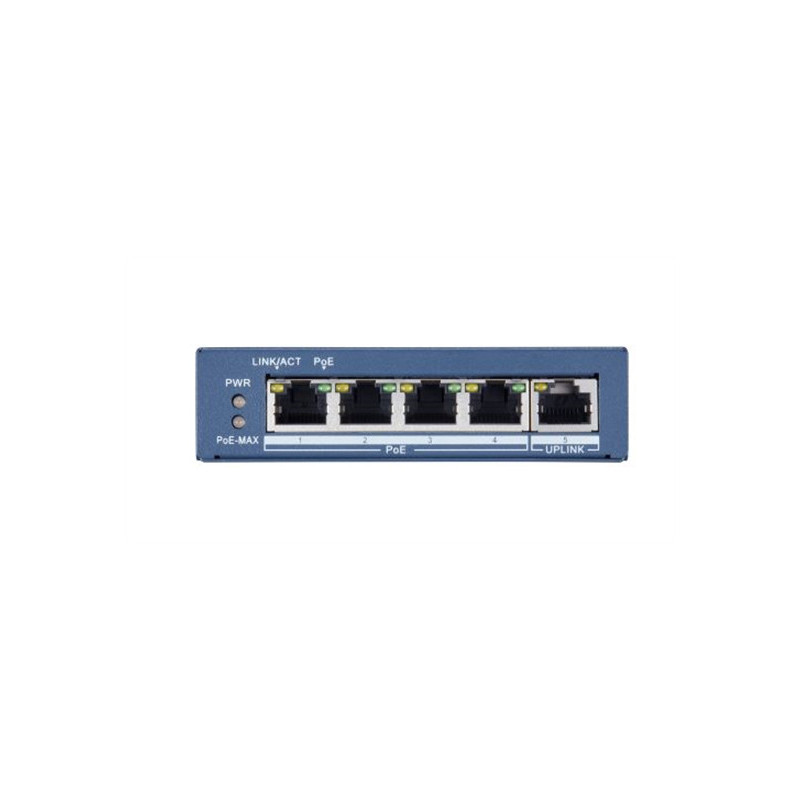 Hikvision DS-3E0505P-E switch di rete Non gestito Gigabit Ethernet (10/100/1000) Supporto Power over Ethernet (PoE) Blu Hikvision DS-3E0505P-E switch di rete Non gestito Gigabit Ethernet (10/100/1000) Supporto Power over Ethernet (PoE) Blu