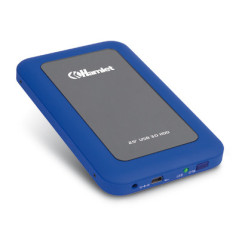 Hamlet USB 3.0 Mirror Disk box esterno per hard disk SATA 2,5'' blu